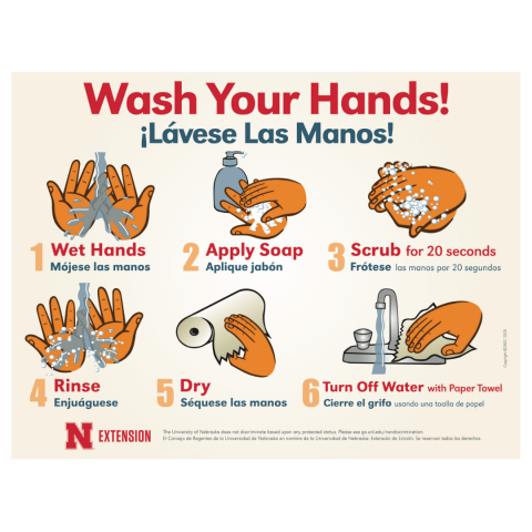 Handwashing Poster in English and Spanish
